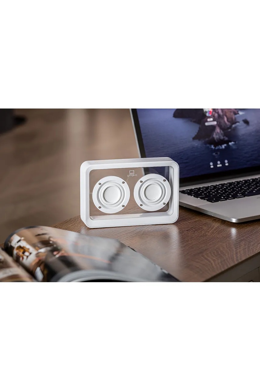 Ασύρματο ηχείο Gingko Design Mage See-through Speaker χρώμα: άσπρο φωτογραφία