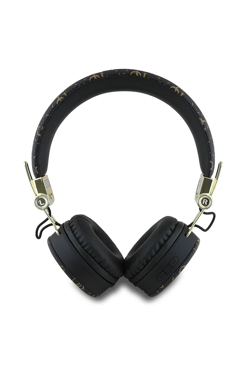 Ασύρματα ακουστικά in-ear Guess Triangle Round Shape χρώμα: μαύρο φωτογραφία