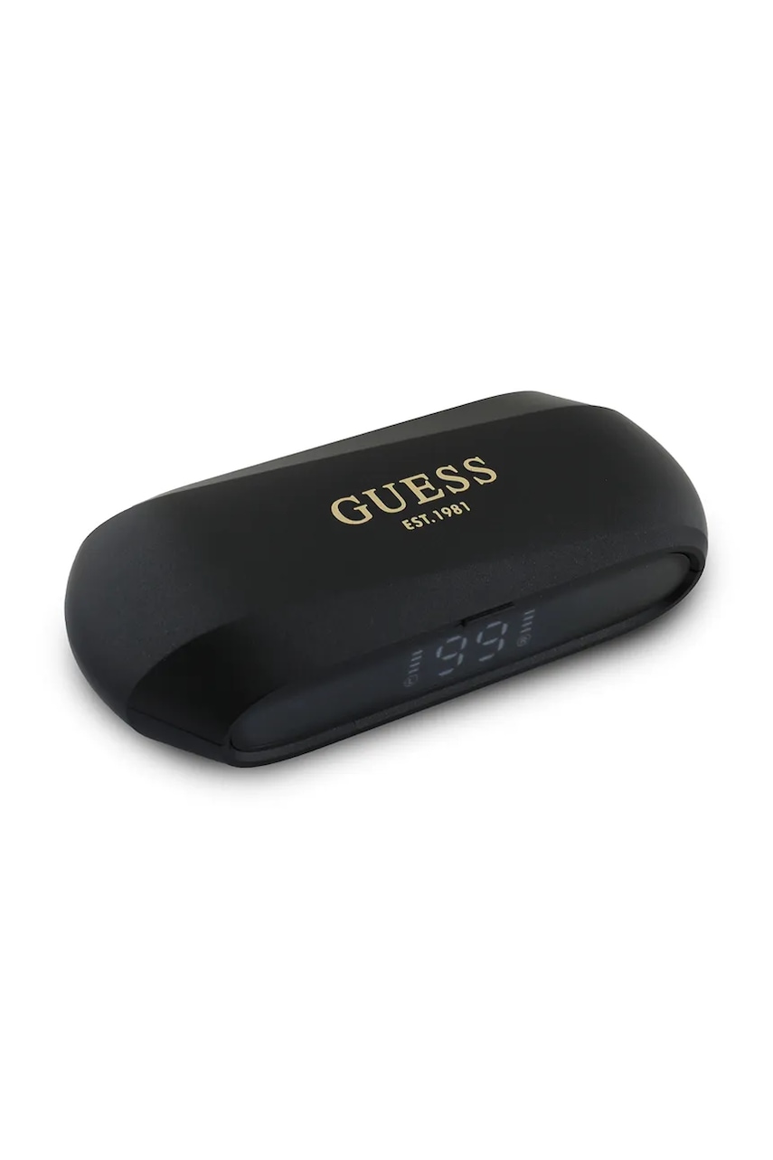 Беспроводные наушники-вкладыши Guess Elongated Metalic Printed Logo цвет чёрный Беспроводные наушники-вкладыши Guess Elongated Metalic Printed Logo цвет чёрный