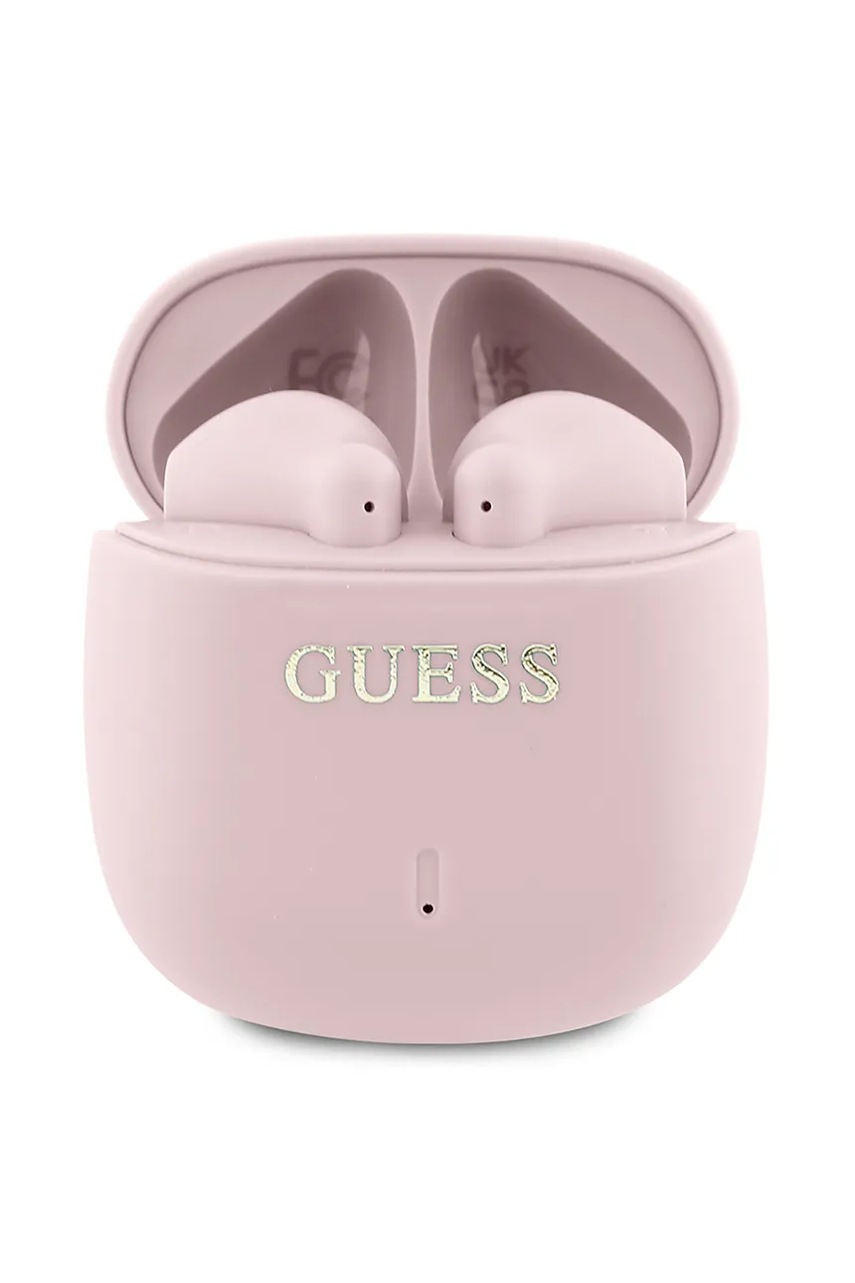 

Безжични слушалки Guess Printed Classic Logo в розово, Розов