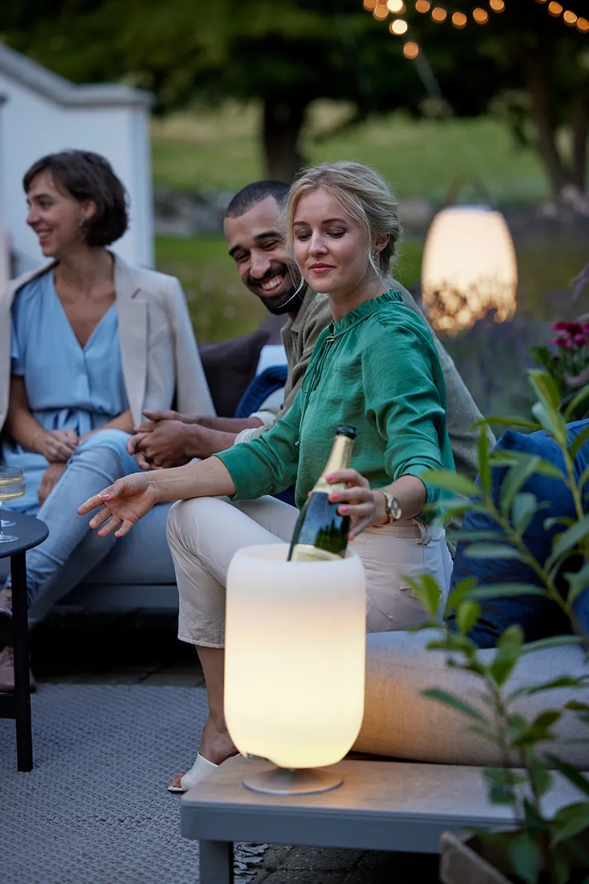 Λάμπα led με ηχείο και αποθήκευση Kooduu Atmos χρώμα: γκρι φωτογραφία