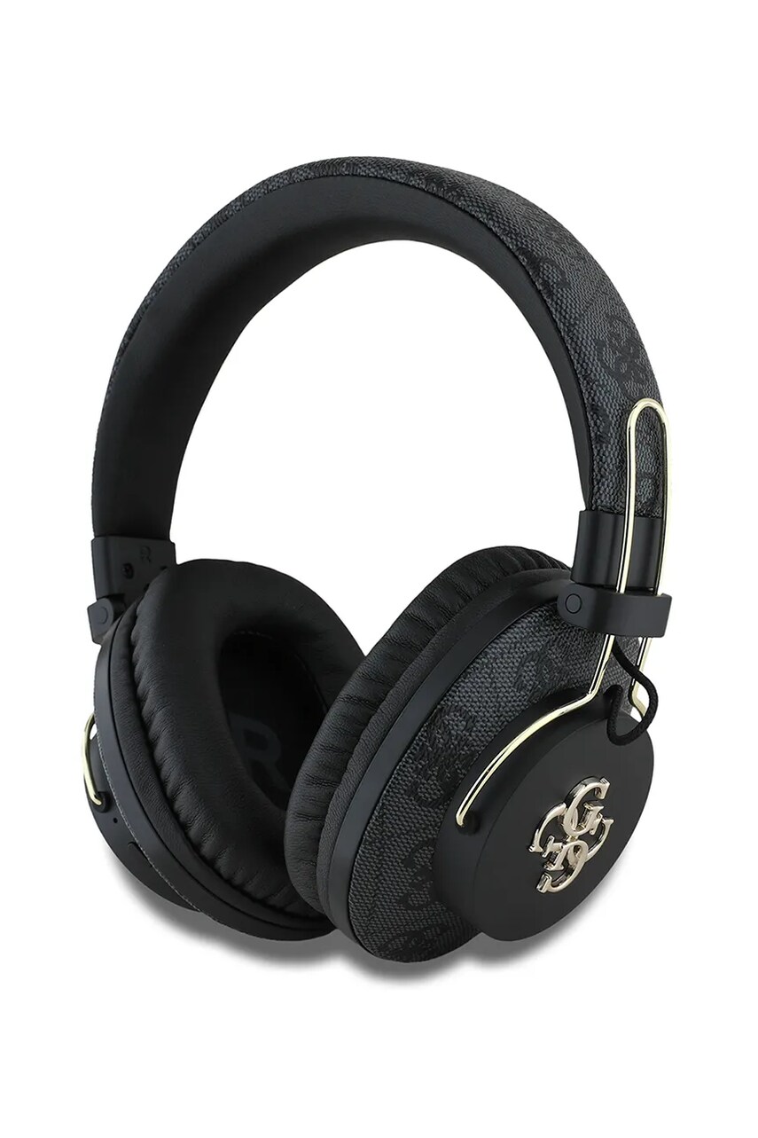 Levně Bezdrátová sluchátka Guess Metal 4G Logo černá barva