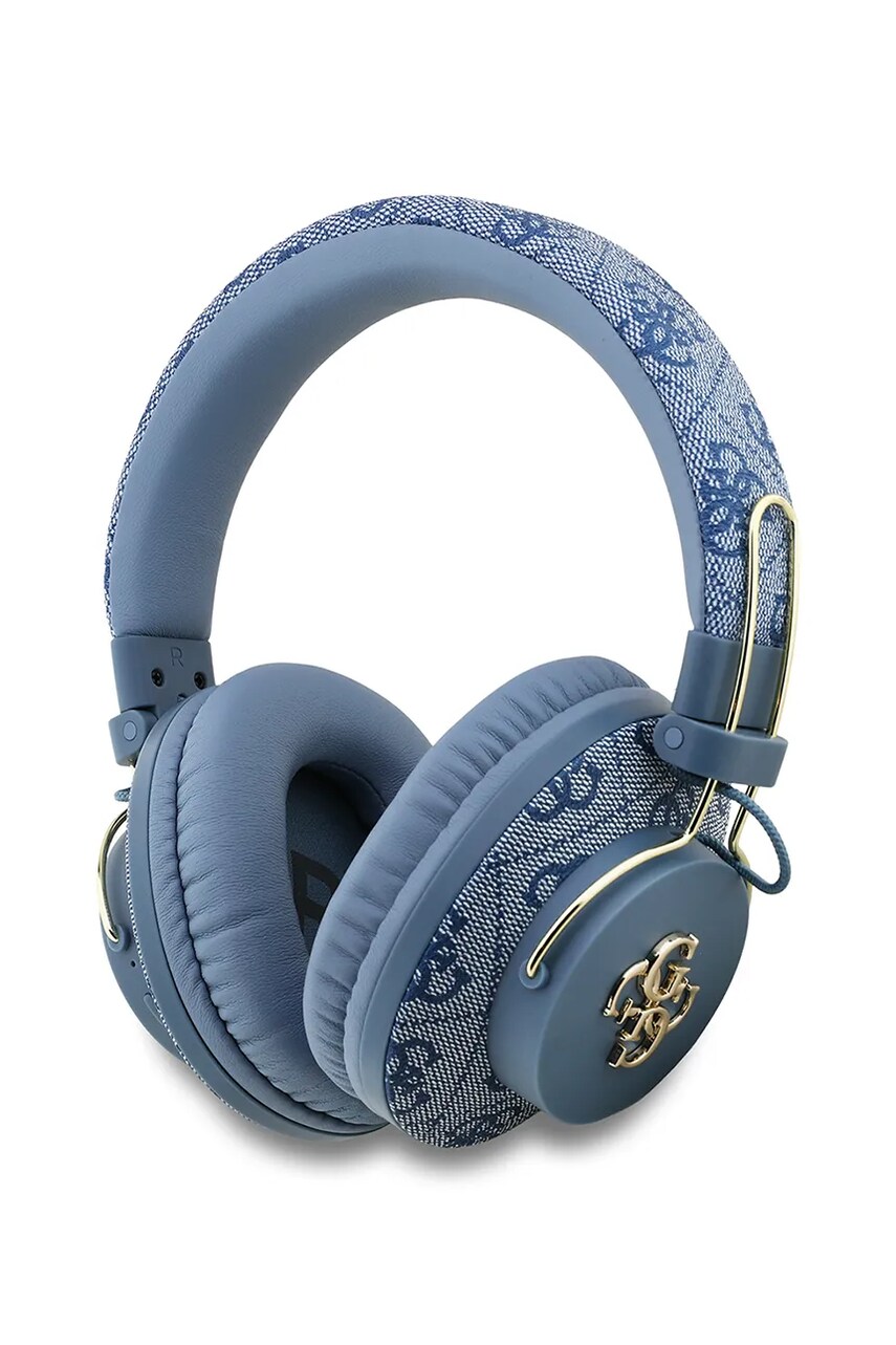 Levně Bezdrátová sluchátka Guess Metal 4G Logo modrá barva