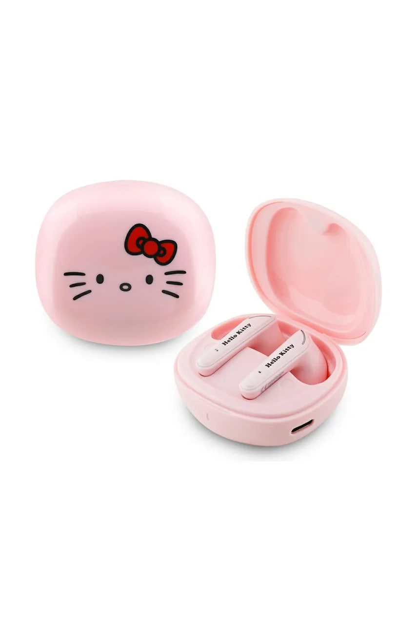 Levně Bezdrátová sluchátka do uší Hello Kitty Hello Kitty Glossy Finish růžová barva