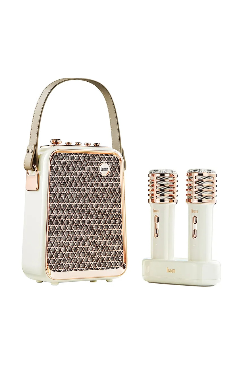 Divoom difuzor wireless cu microfoane SongBird Karaoke culoarea bej Divoom difuzor wireless cu microfoane SongBird Karaoke culoarea bej