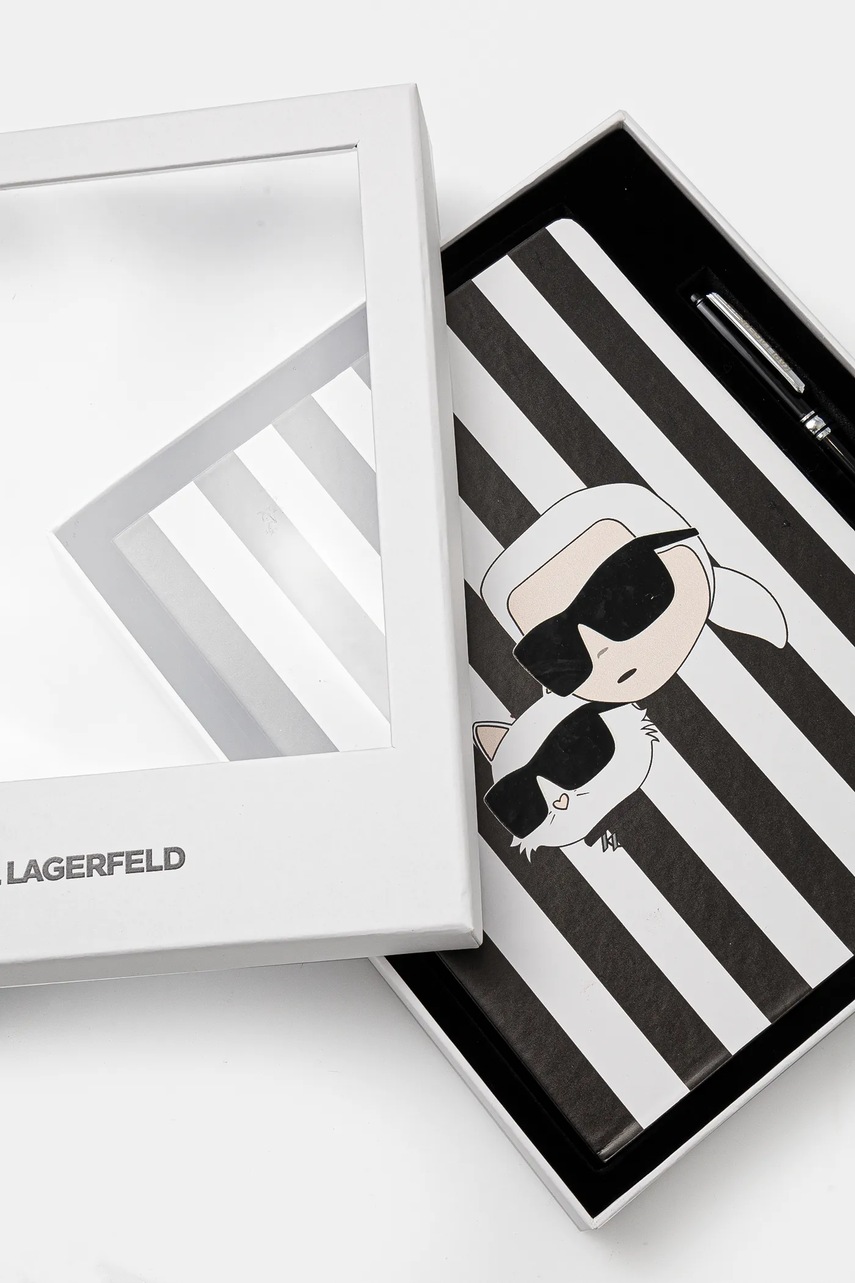 Σημειωματάριο και στυλό Karl Lagerfeld Ikon 2.0 χρώμα: μαύρο, A1M42035 φωτογραφία