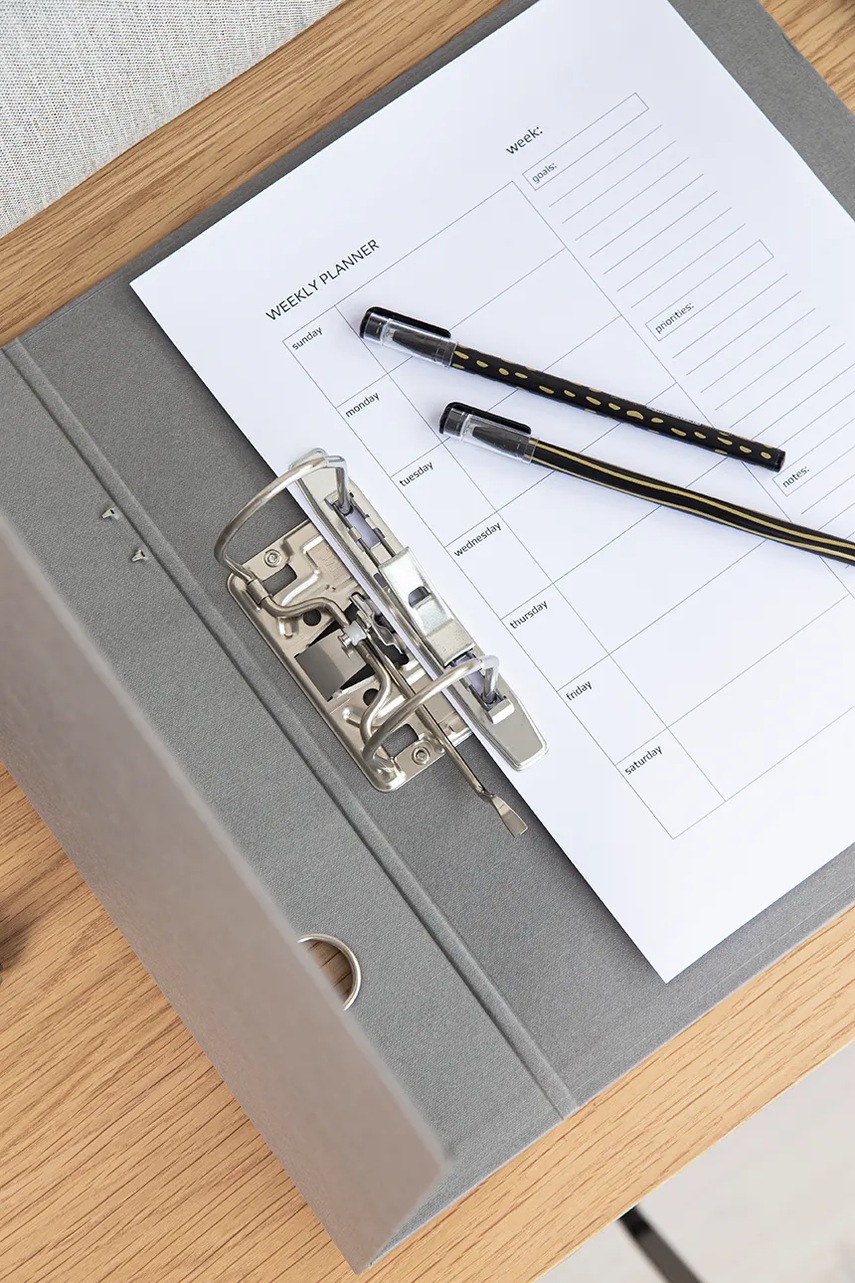 Βιβλιοδέτης Bigso Box of Sweden χρώμα: γκρι φωτογραφία