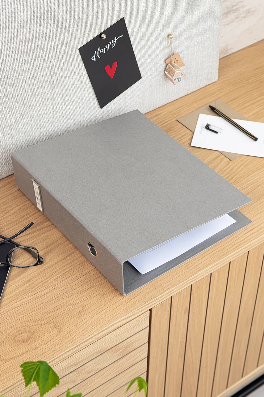 Βιβλιοδέτης Bigso Box of Sweden χρώμα: γκρι φωτογραφία