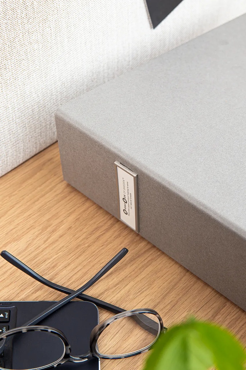 Βιβλιοδέτης Bigso Box of Sweden χρώμα: γκρι φωτογραφία