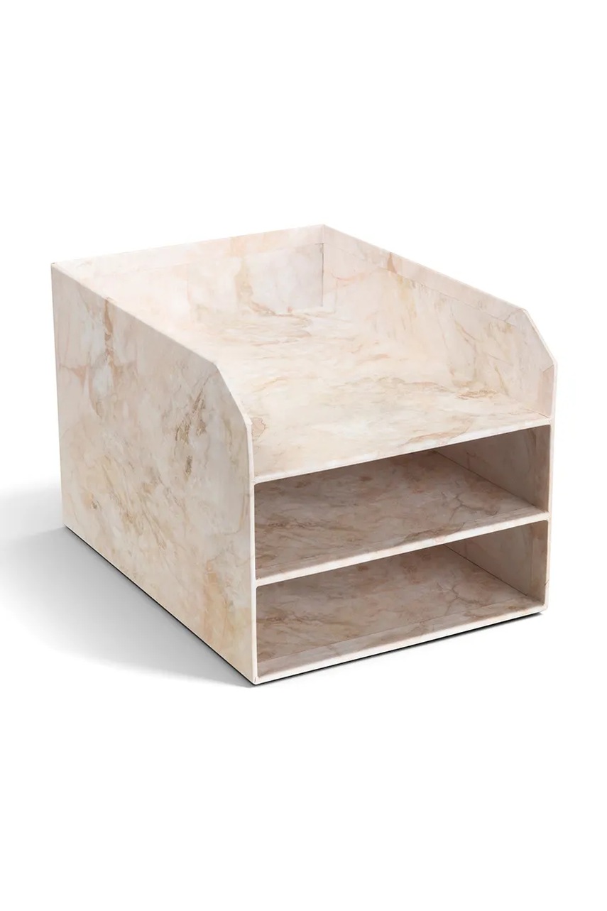 Levně Stolní organizér Bigso Box of Sweden béžová barva