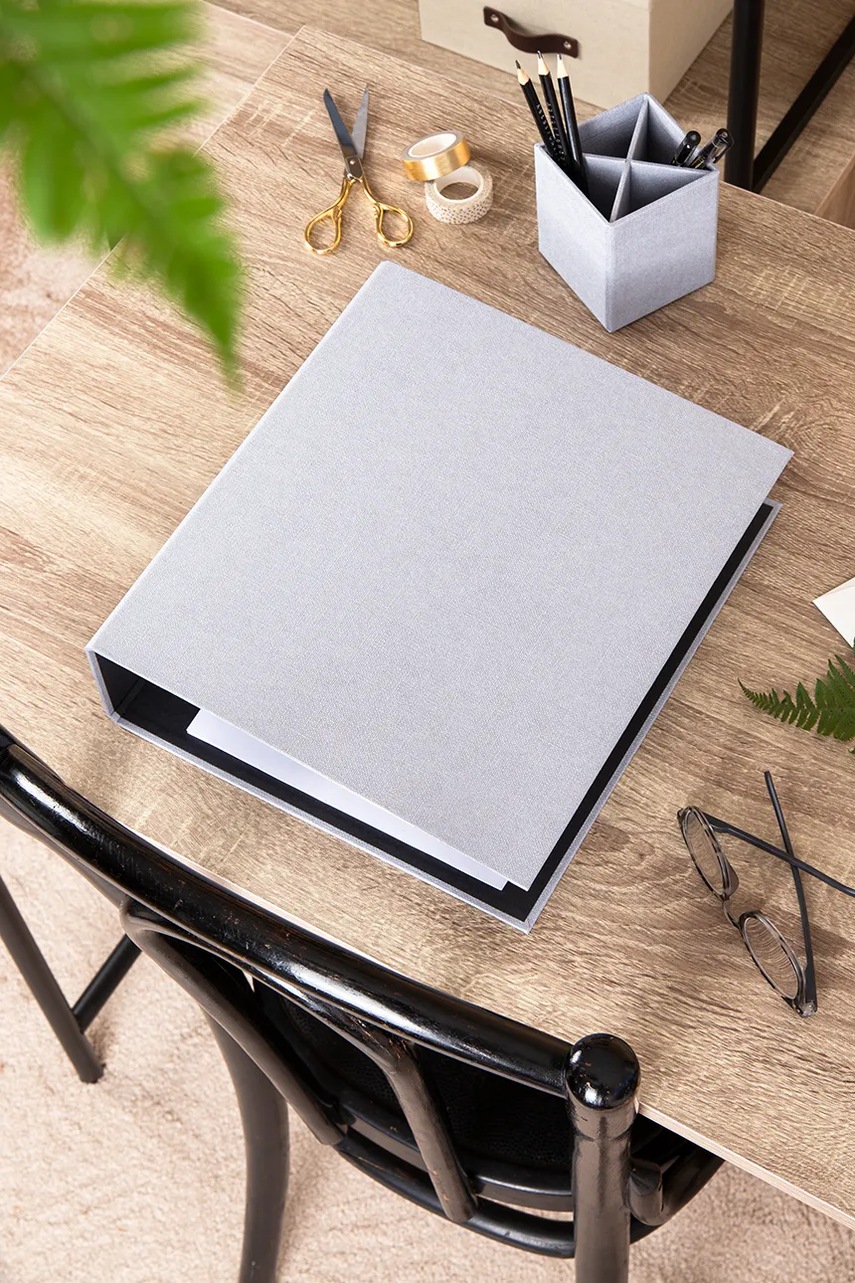 Βιβλιοδέτης Bigso Box of Sweden χρώμα: γκρι φωτογραφία