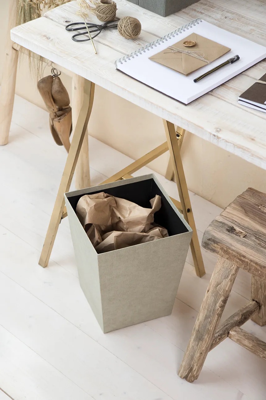 Κάδος σκουπιδιών Bigso Box of Sweden χρώμα: μπεζ φωτογραφία