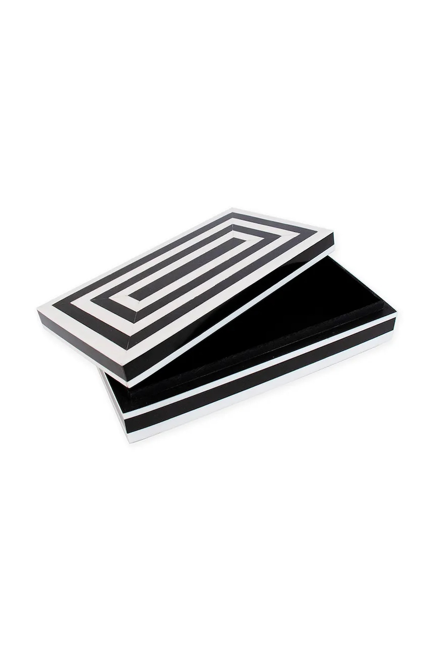Levně Úložný box Helio Ferretti 22,5 x 5,25 x 12,5 cm černá barva