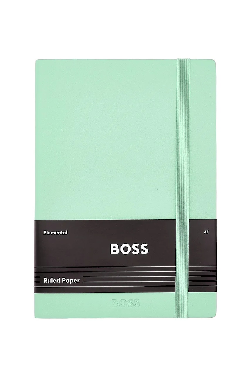 BOSS caiet Pastel Classic A5 culoarea verde