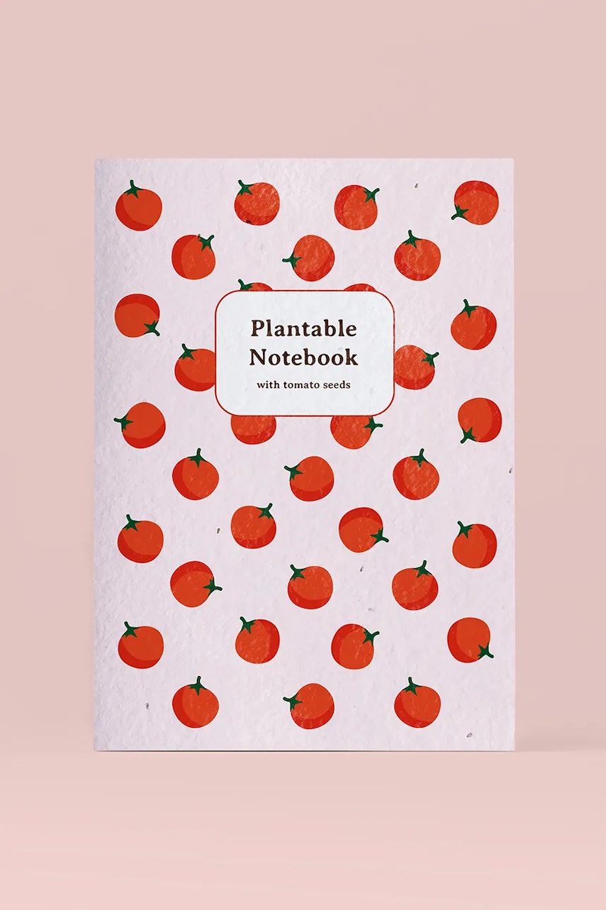 RESETEA caiet cu semințe de roșii pentru cultivare 14,8 x 21 cm culoare roșie