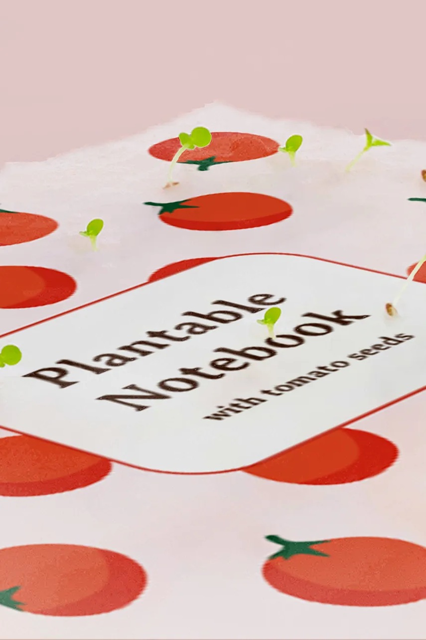 Σημειωματάριο με σπόρους ντομάτας για καλλιέργεια RESETEA 14,8 x 21 cm χρώμα: κόκκινο φωτογραφία
