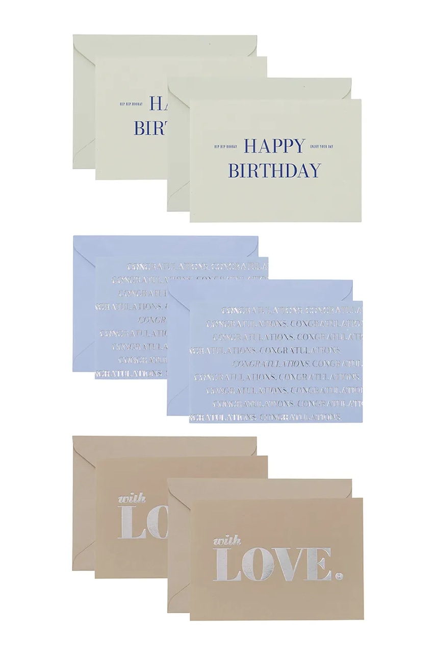 House Doctor un set de felicitări HDGreeting 12,3 x 8,8 cm 6-pack