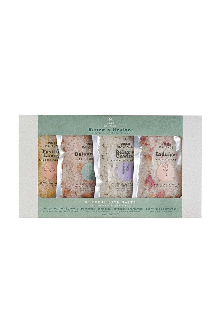 Aroma Home set de sare de baie Inner Balance Renew and Restore Bath Salts Set 4-pack (4-pack) imagine noua