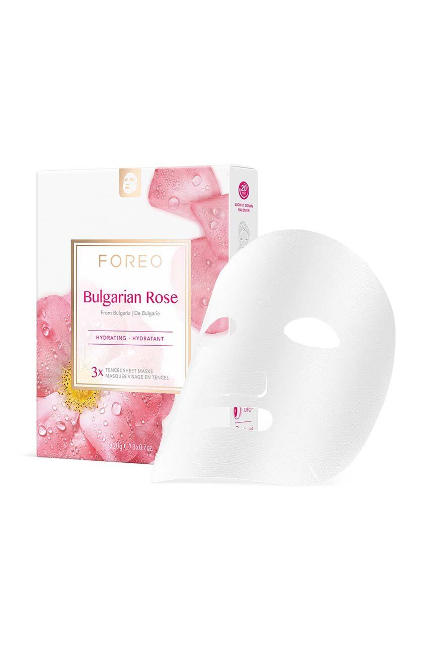 FOREO mască în foaie hidratantă pentru piele revitalizată Bulgarian Rose 3-pack
