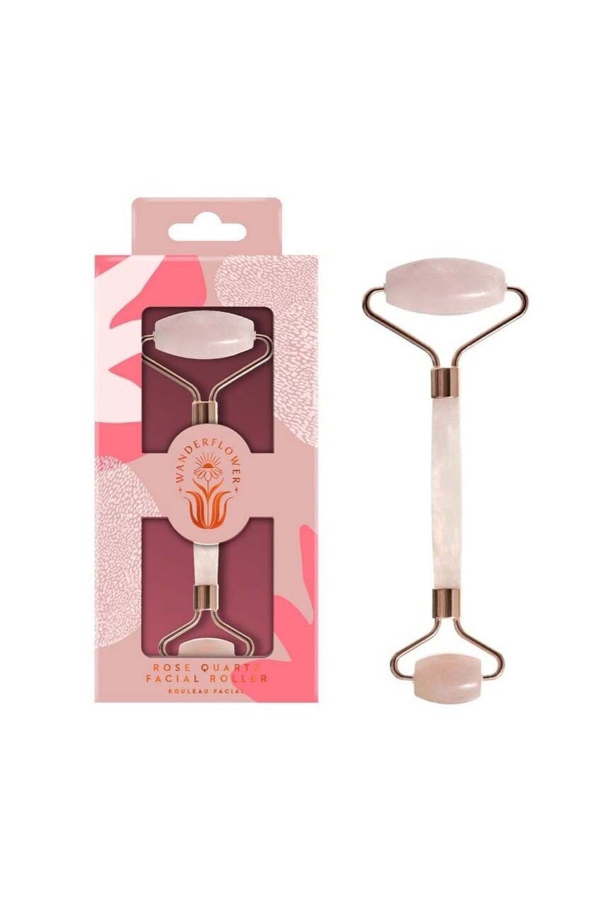 Wanderflower rolă de masaj facial Rose Quartz