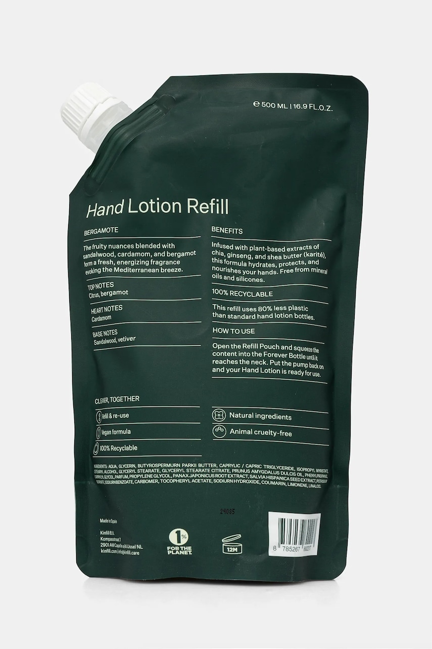 Лосьон для рук Kinfill Bergamote 500 ml цвет зелёный Лосьон для рук Kinfill Bergamote 500 ml цвет зелёный