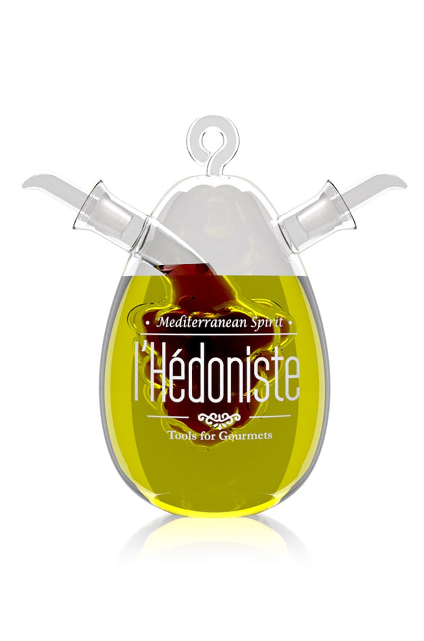 Balvi sticlă dublă pentru condimente lichide