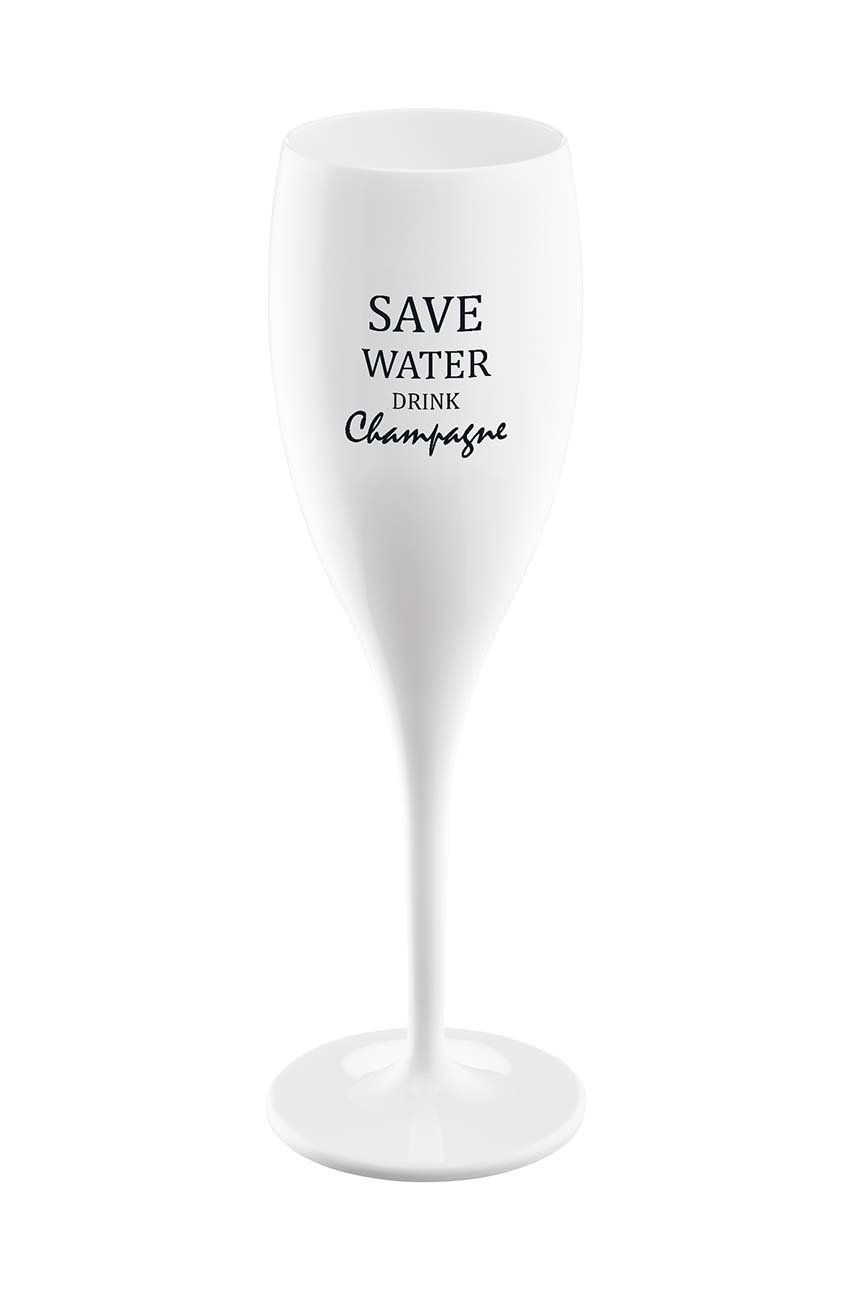 Sada sklenic na šampaňské Koziol Superglas 100ml 6-pack - bílá -  Umělá hmota