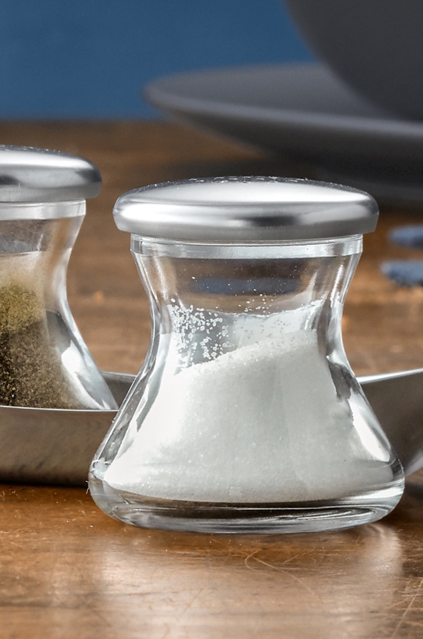 WMF Αλατιέρα και πιπεριέρα με πιατάκι Wagenfeld φωτογραφία