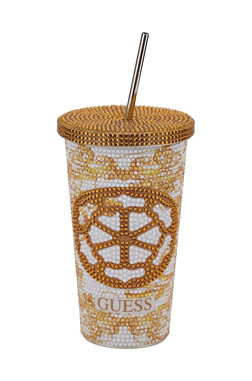

Чаша с капак Guess Peony Baroque, Жълт