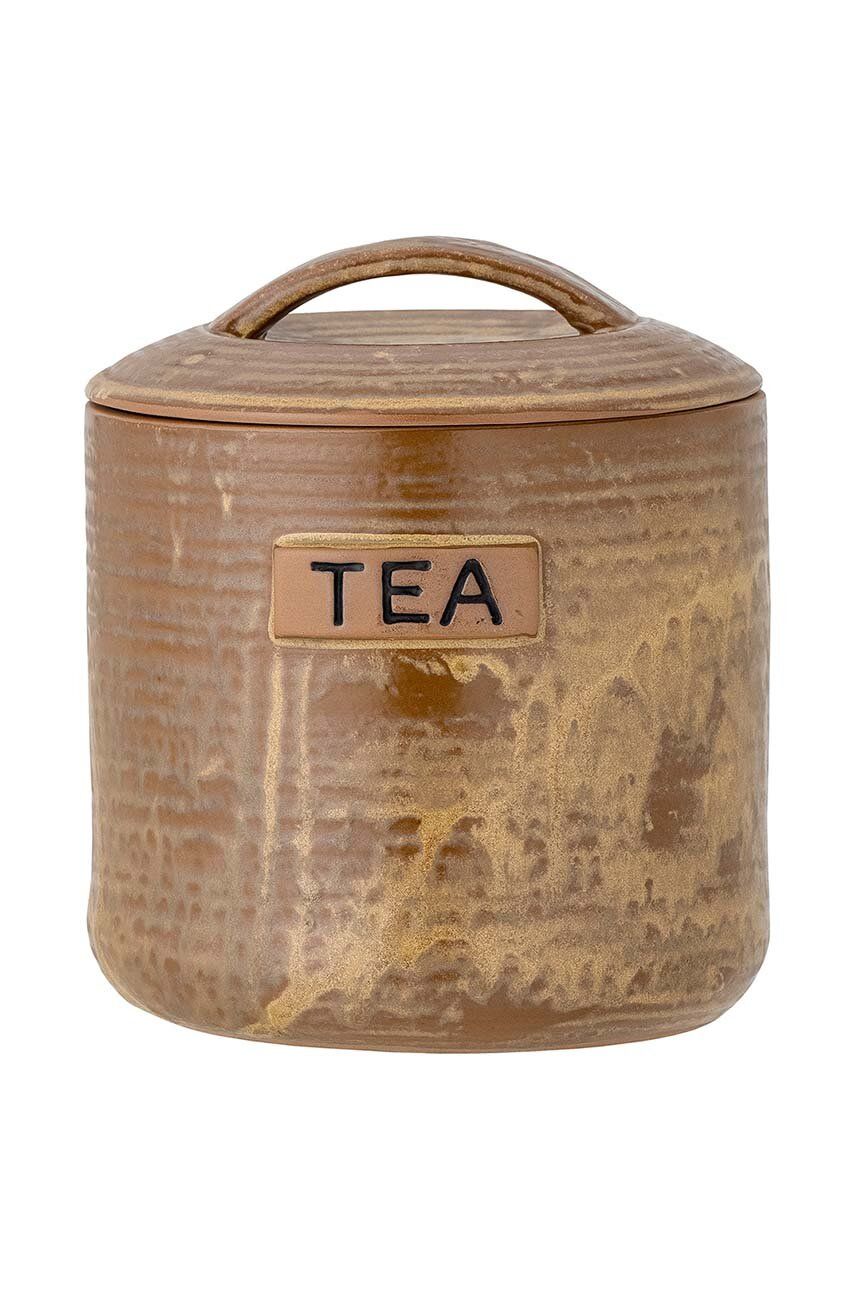 Nádoba na čaj Bloomingville Aeris Jar - hnědá -  Kamenina