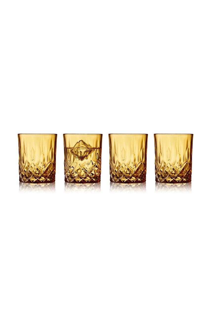 Sada sklenic na whisky Lyngby Sorrento 4-pack - žlutá -  Sklo