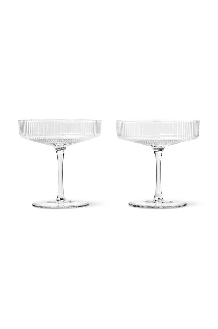 ferm LIVING pahar de șampanie Ripple Champagne 2-pack