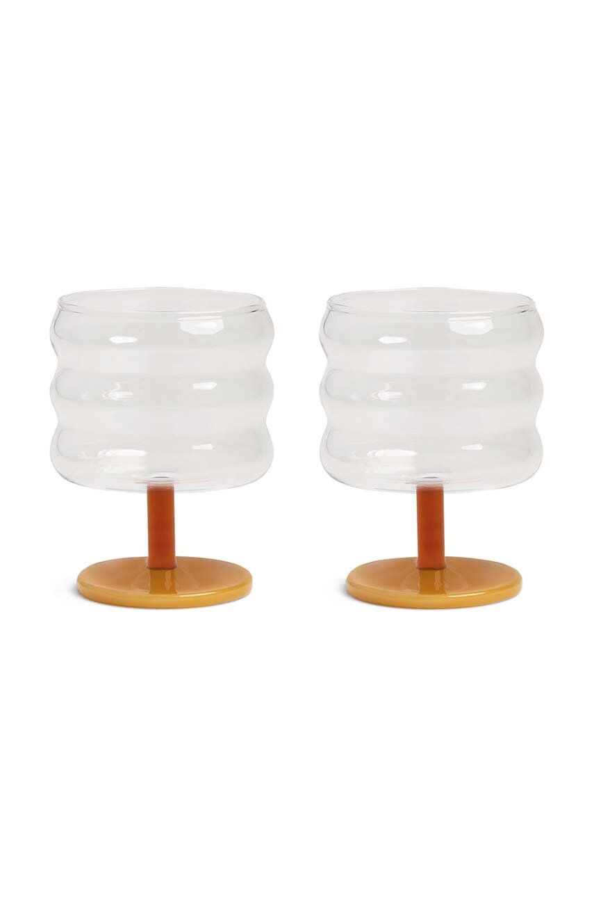 &k amsterdam set de pahare de vin Mingle Amber 2-pack