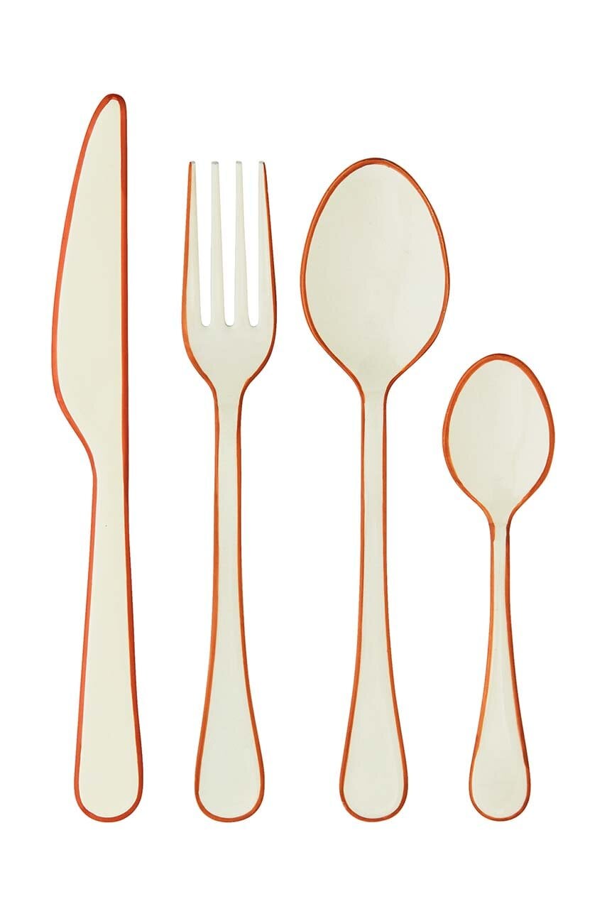 Madam Stoltz set de tacamuri Enamel Cutlery 4-pack Madam Stoltz set de tacamuri Enamel Cutlery 4-pack