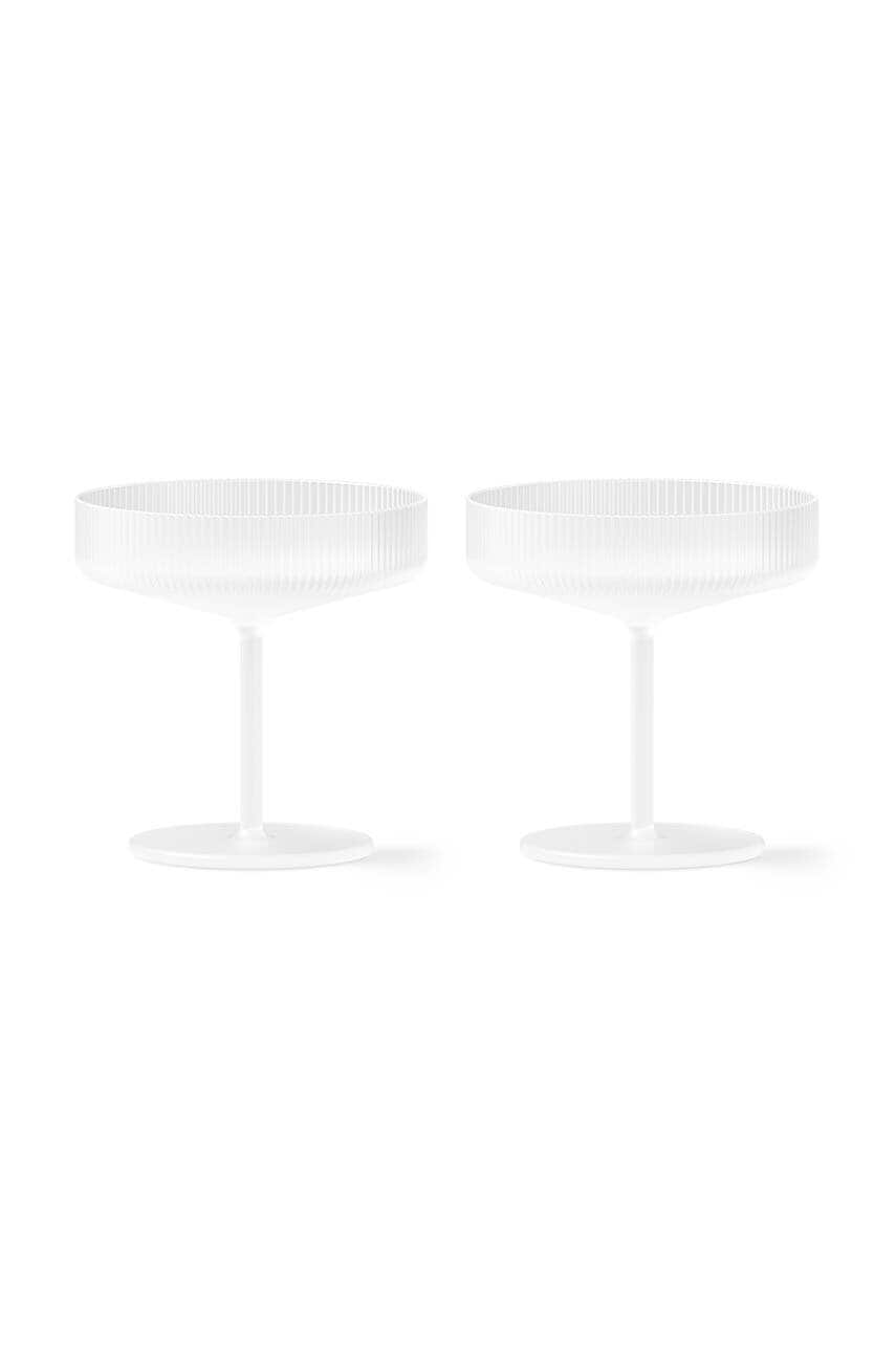 ferm LIVING set de pahare de șampanie Ripple Champagne Saucers 150 ml 2-pack