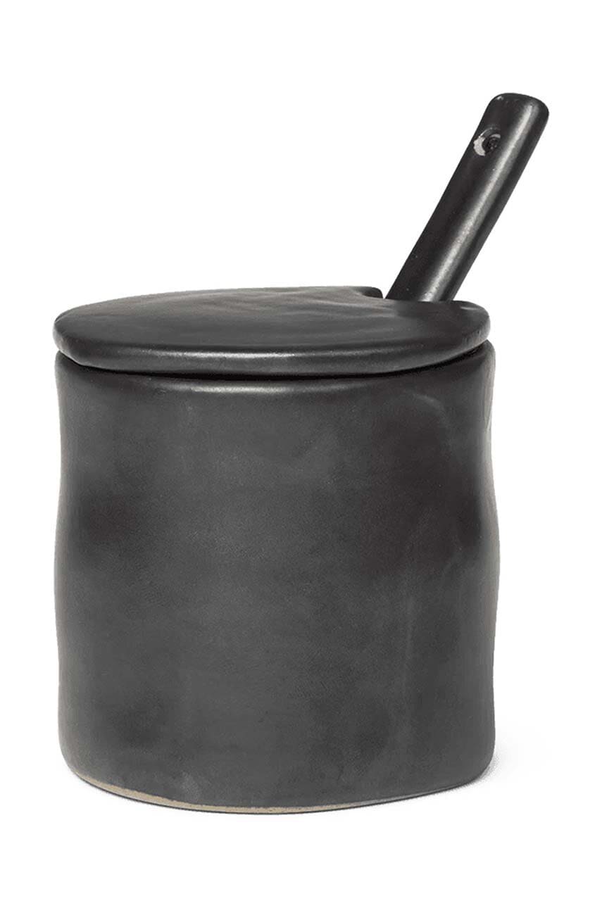 ferm LIVING recipient cu capac Flow Jar ferm LIVING recipient cu capac Flow Jar