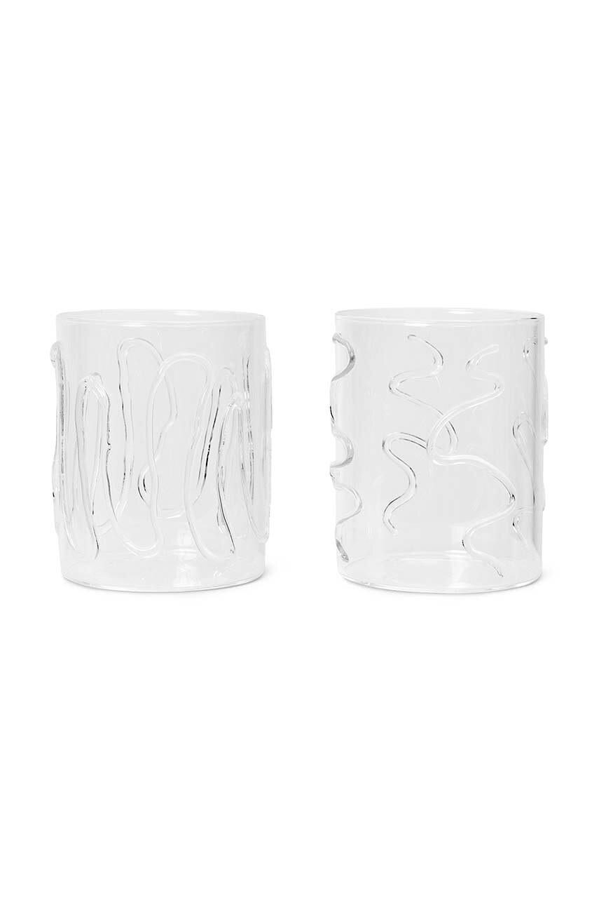 ferm LIVING set de pahare Doodle Glasses 350 ml 2-pack