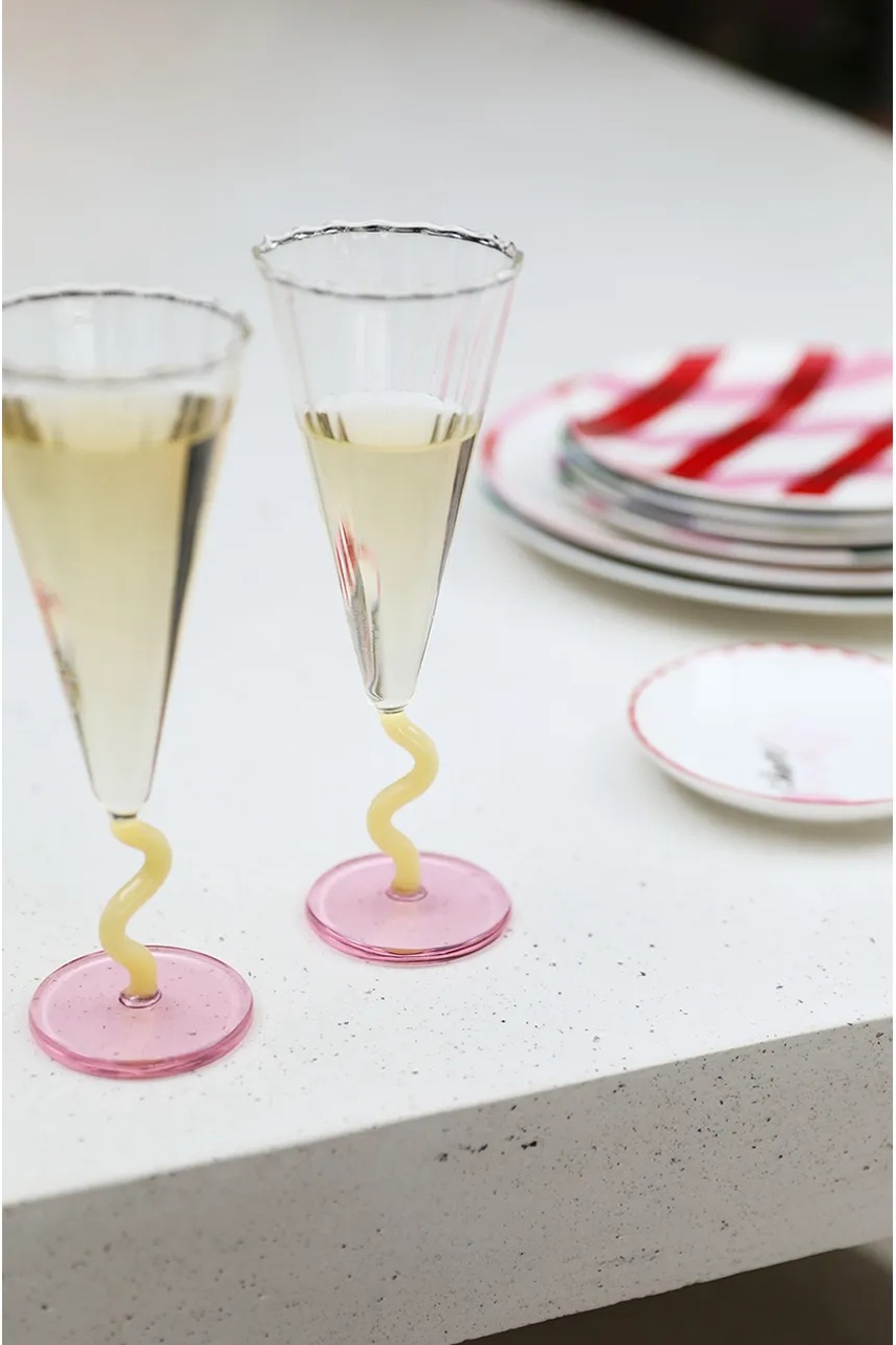 Σετ ποτηριών κρασιού &k amsterdam curve caramel 0.18 L 2-pack φωτογραφία