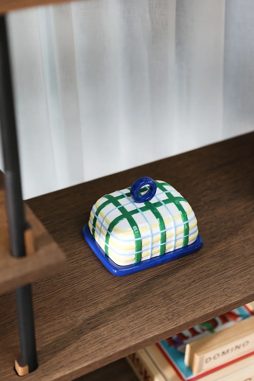 Βουτυριέρα &k amsterdam Plaid Blue χρώμα: πολύχρωμο φωτογραφία