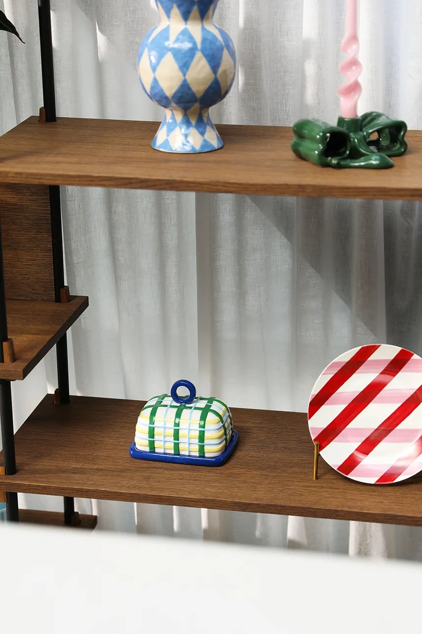 Βουτυριέρα &k amsterdam Plaid Blue χρώμα: πολύχρωμο φωτογραφία