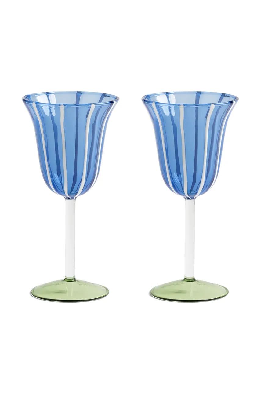 &k amsterdam set de pahare de vin glass eve blue 180 ml 2-pack &k amsterdam set de pahare de vin glass eve blue 180 ml 2-pack