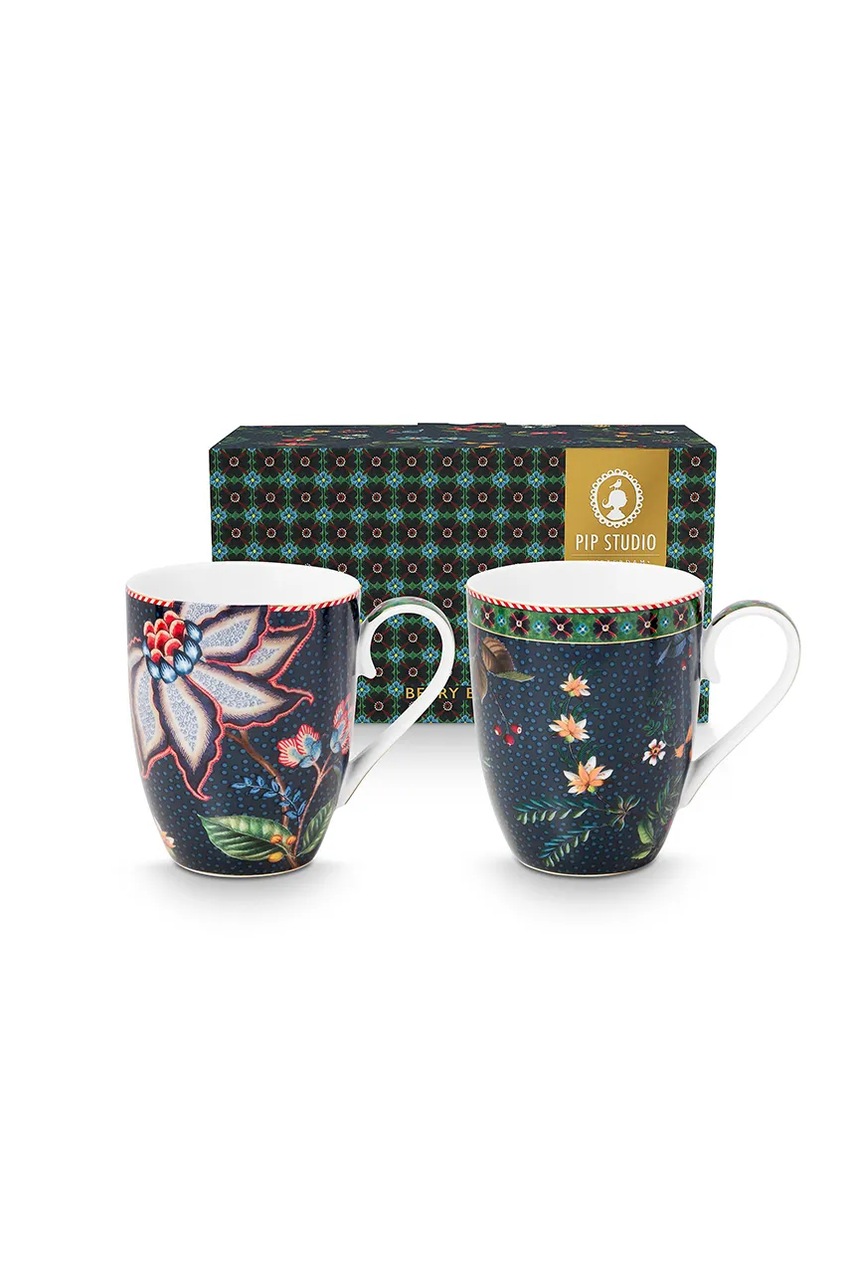 Pip Studio set cani Berry Blues 350 ml 2-pack