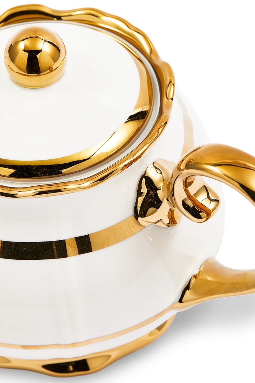 Pols Potten teáskanna Golden Finds 1000 ml fehér termék 2. képe