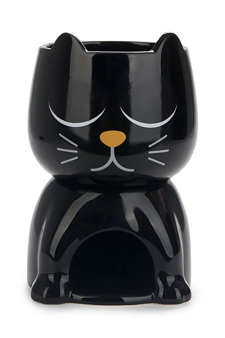 Levně Ohřívač čokolády Balvi Wake Cat 400 ml černá barva