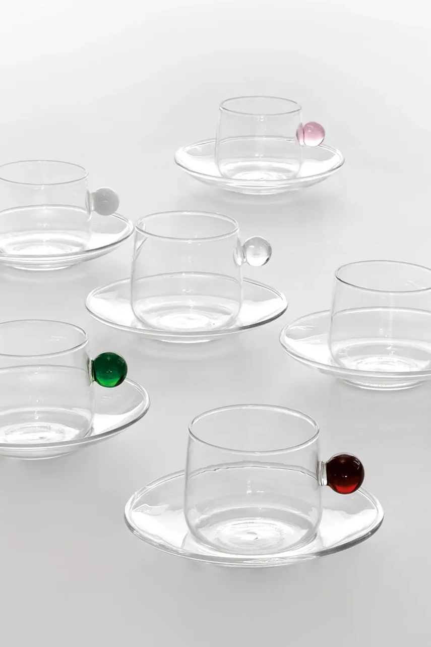 Φλιτζάνι και πιατάκι Zafferano Bilia 120 ml χρώμα: κίτρινο φωτογραφία