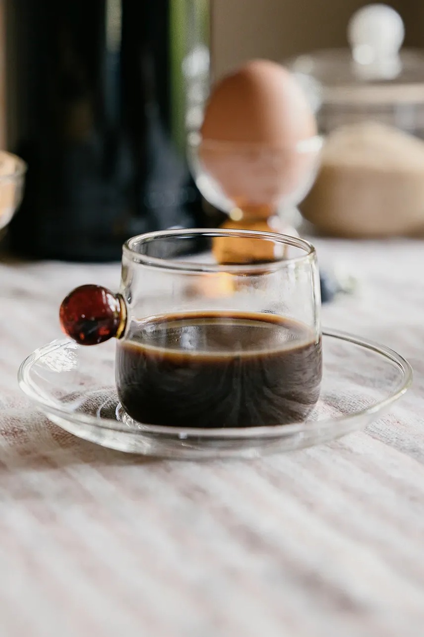 Φλιτζάνι και πιατάκι Zafferano Bilia 120 ml χρώμα: κίτρινο φωτογραφία