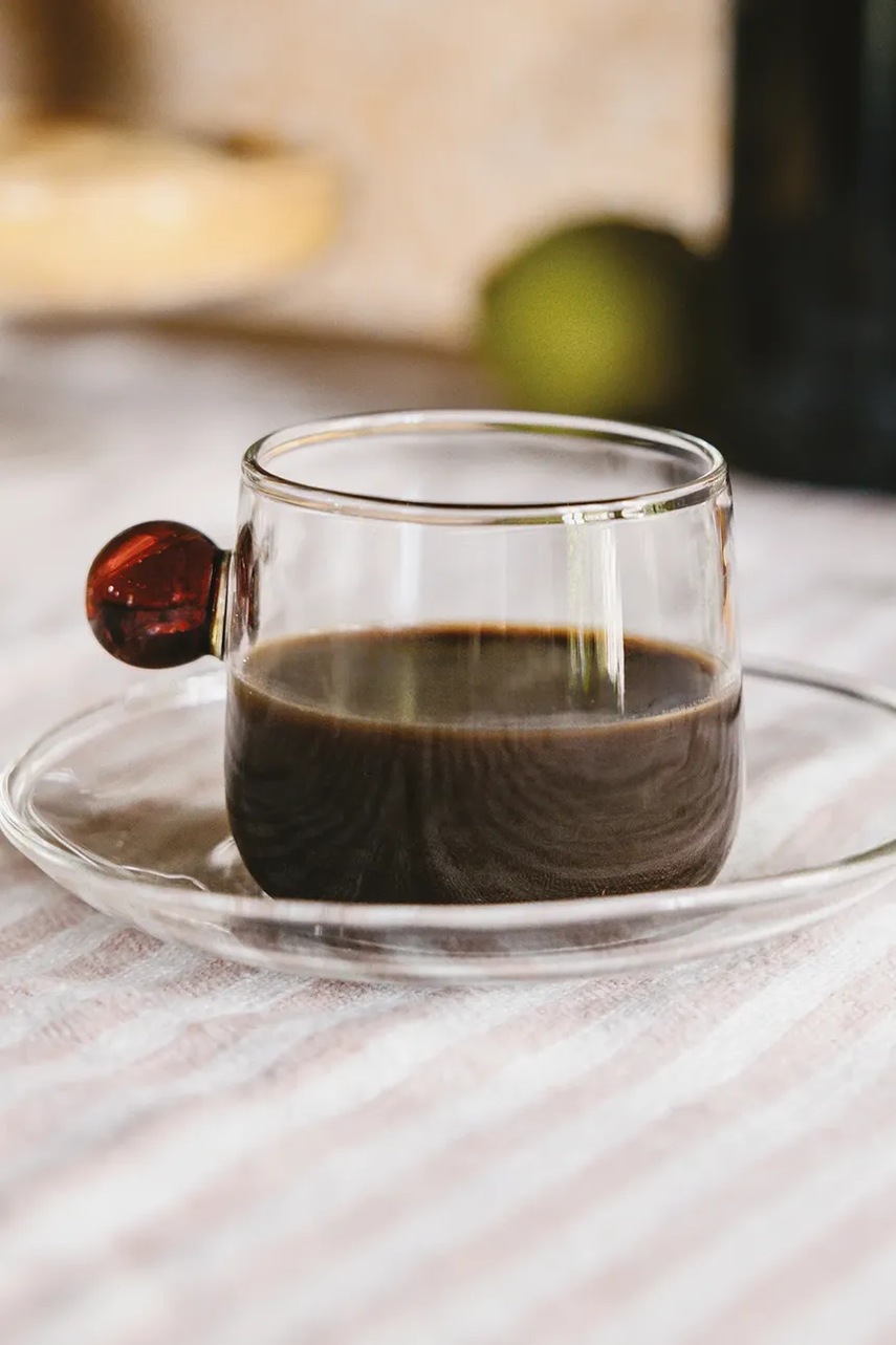 Φλιτζάνι και πιατάκι Zafferano Bilia 120 ml χρώμα: κίτρινο φωτογραφία