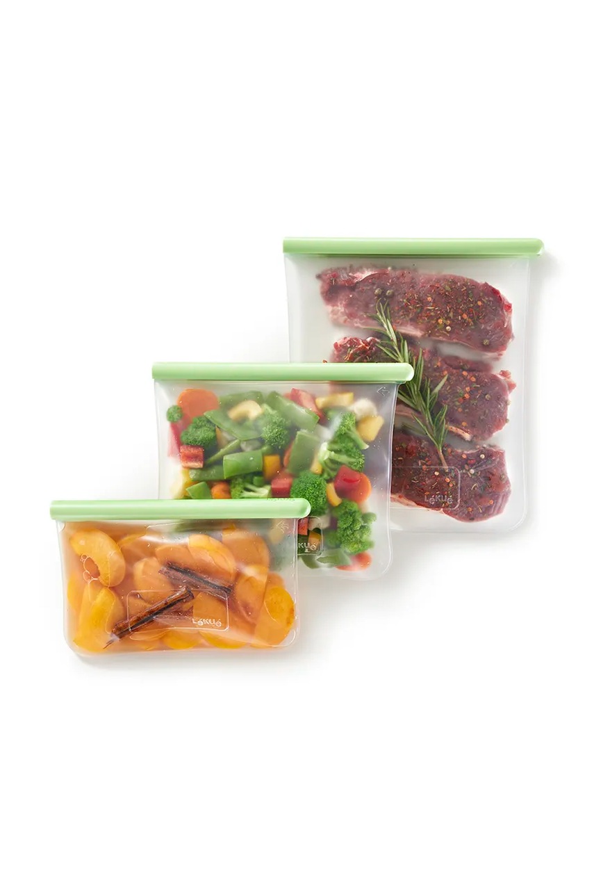 Σετ σακούλες για τρόφιμα Lekue 3-pack χρώμα: πράσινο φωτογραφία