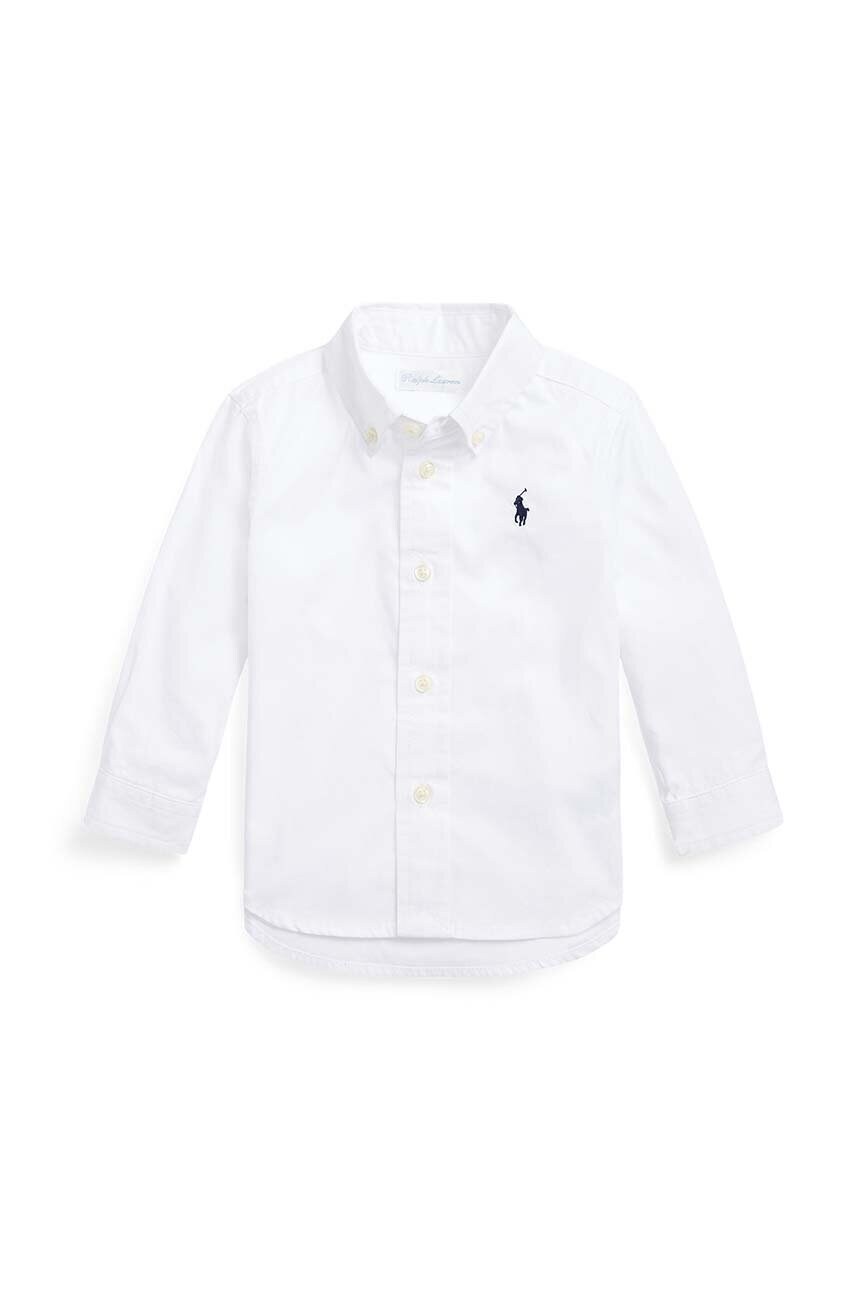 Levně Dětská bavlněná košilka Polo Ralph Lauren bílá barva, 320819238001