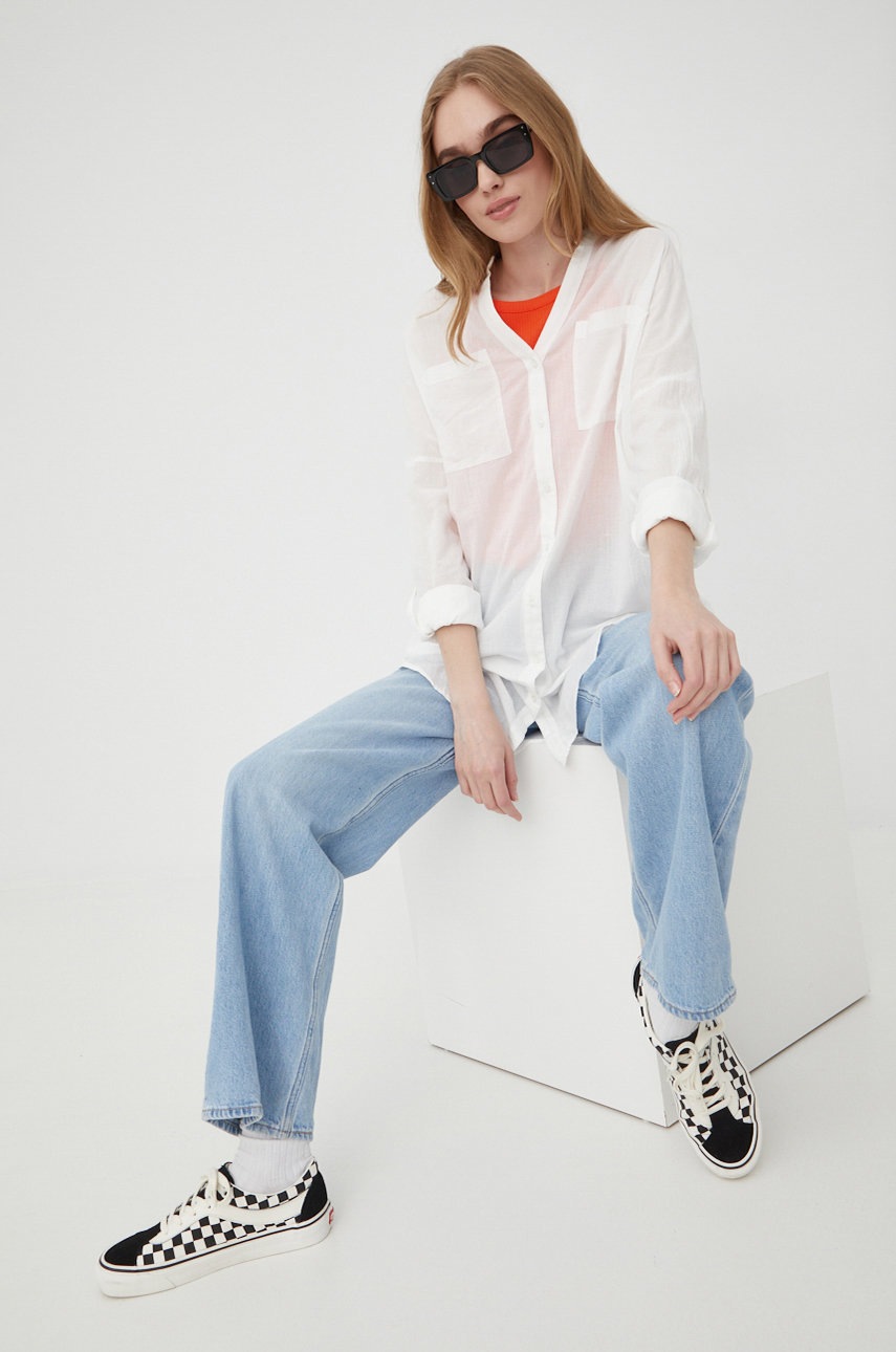 

Бавовняна сорочка Vero Moda жіноча колір білий relaxed